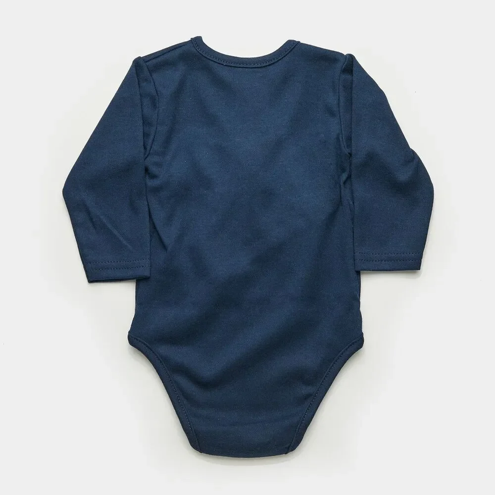 ROCKETBABY Bodysuit Kimono Long Sleeve Navy